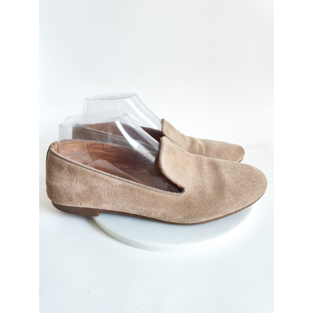Thursday Boot Co. Driving Loafers 7.5 Eden Smoking Flats Suede Handcrafted Beige